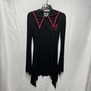 Killstar En-Crypted Collar Black and Red Dress Sz XS